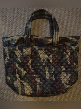 MZ Wallace Large Quilted Camo Tote Bag in Multi-Color
